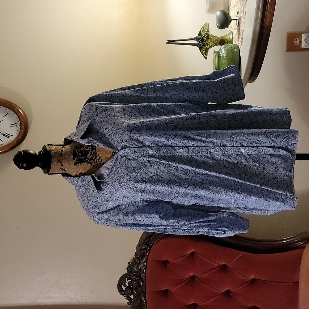 Chaps 1X 3/4 Rolled Cuff Casual Shirt